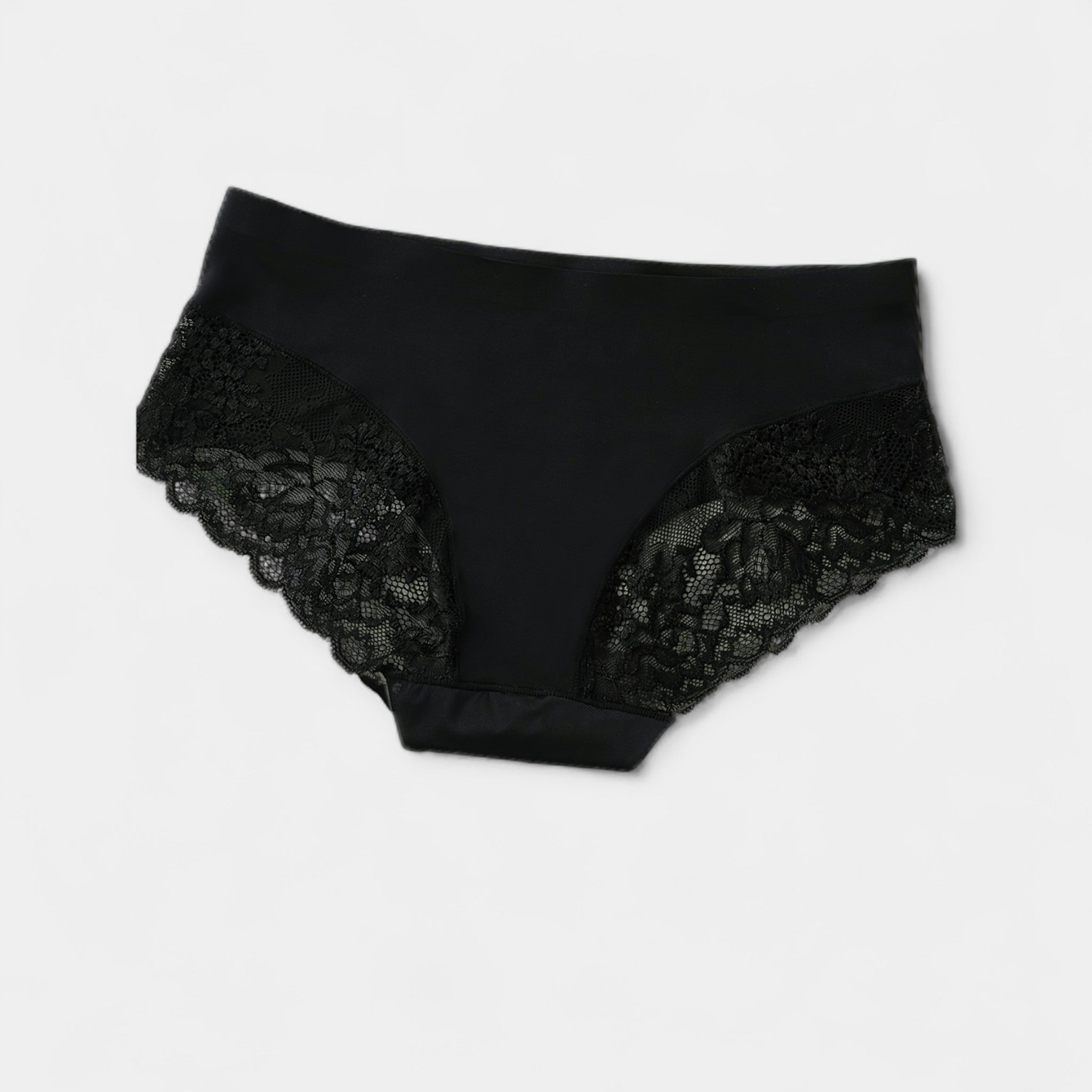 #Color_Set de 4 panties de satén con encaje en tonos oscuros