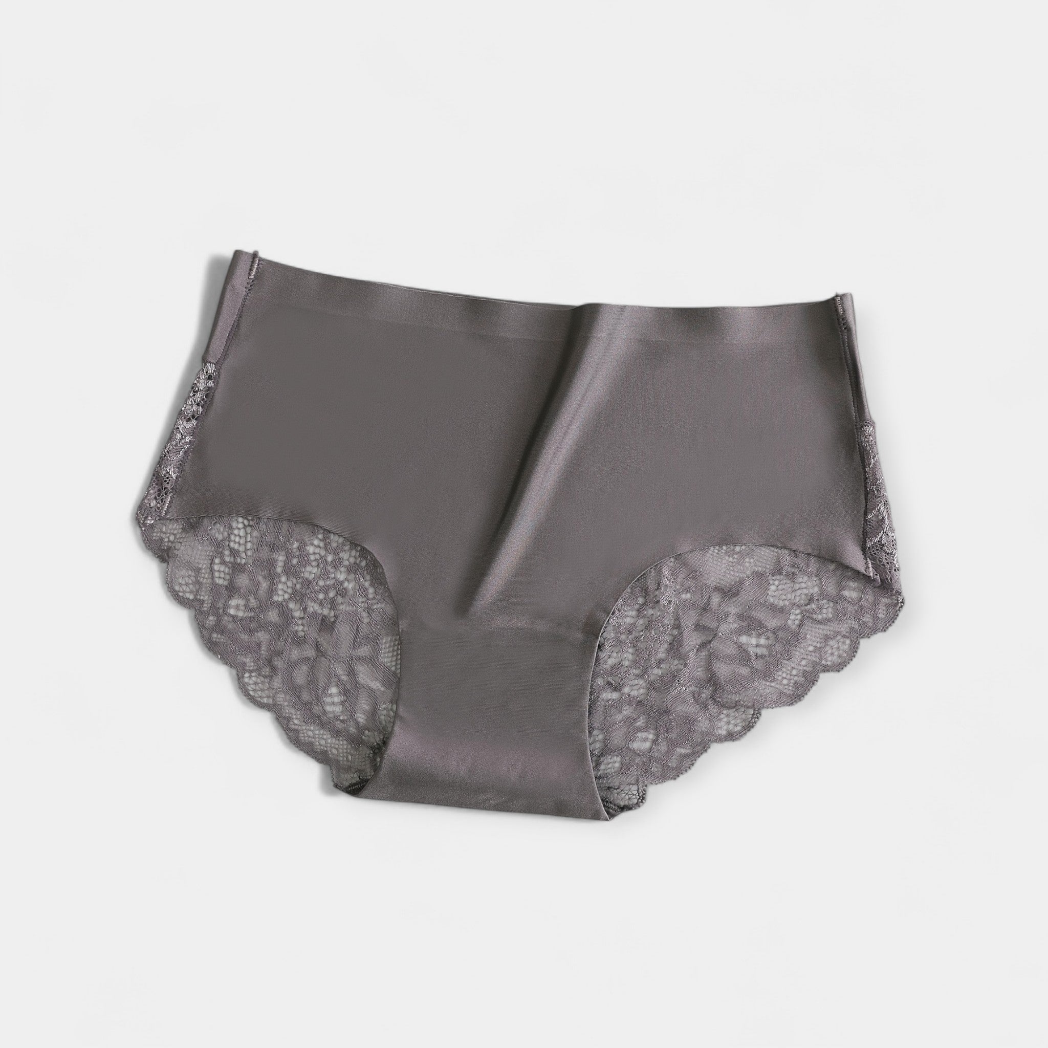 #Color_Set de 4 panties de satén con encaje en tonos oscuros