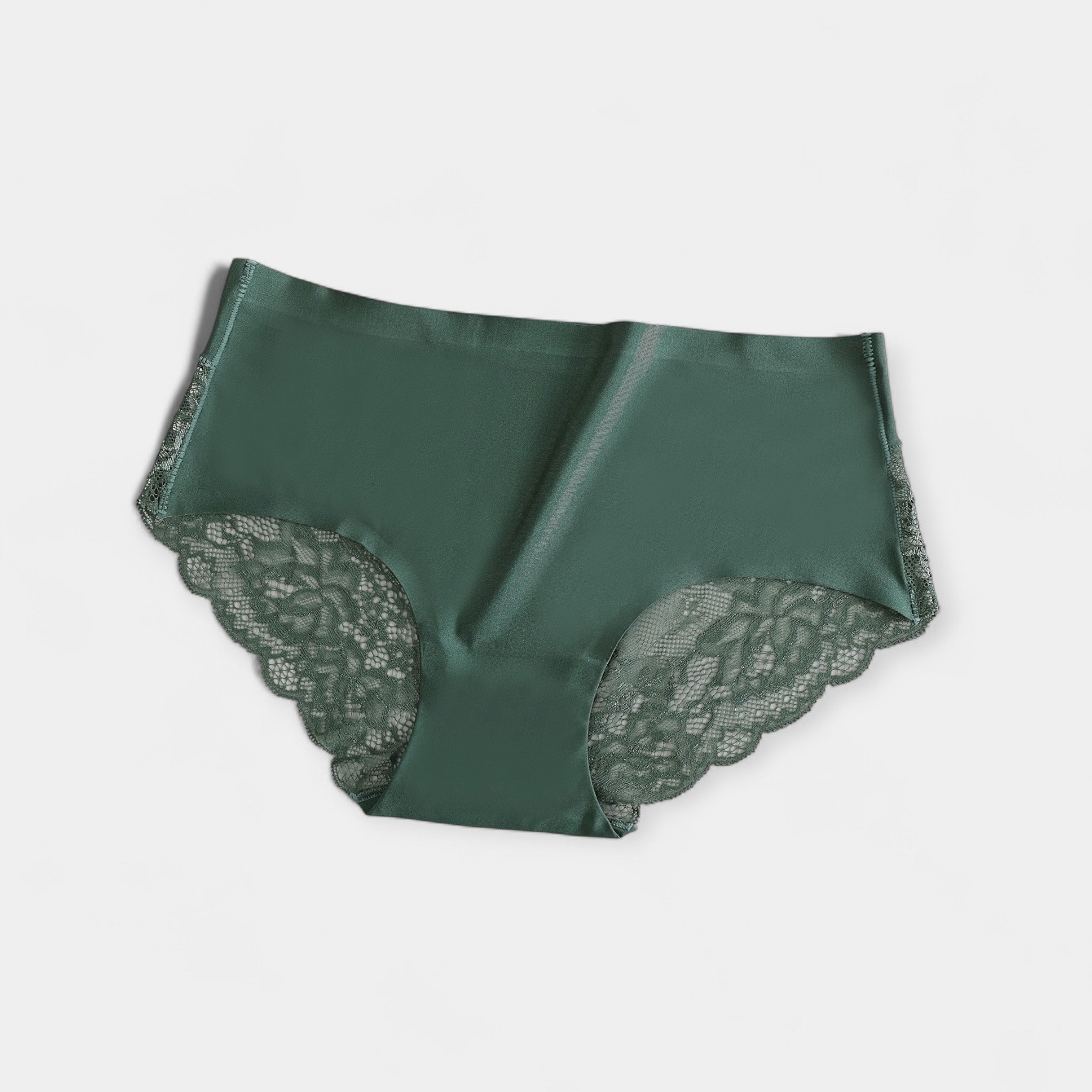 #Color_Set de 4 panties de satén con encaje en tonos oscuros