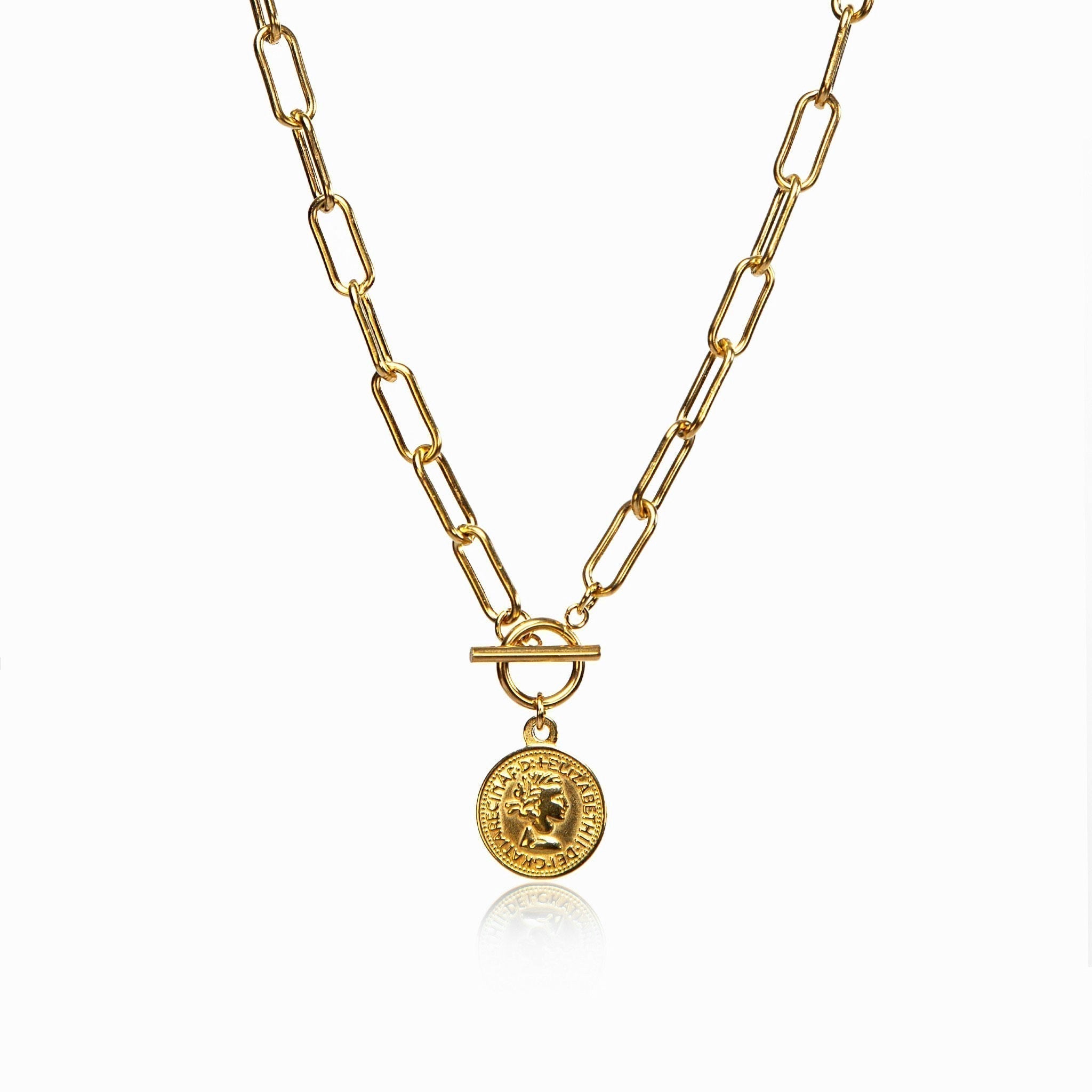 Collar de 10 Centavos Dorado
