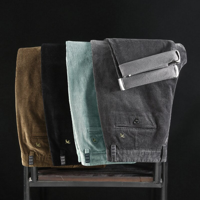 Pantalones de Pana de Talle Medio