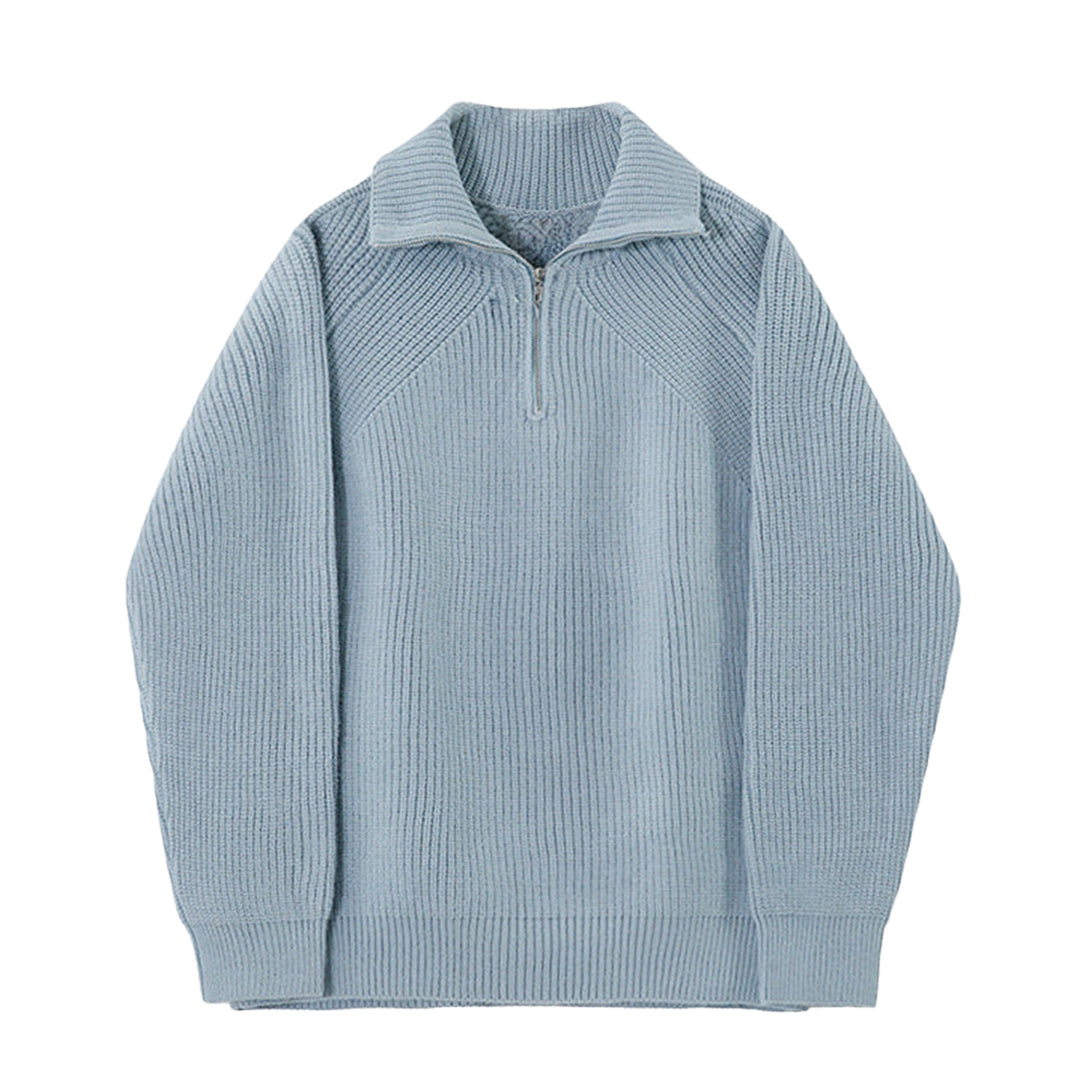 Lenoir™ | Suéter de Cuello Alto Azul Celeste