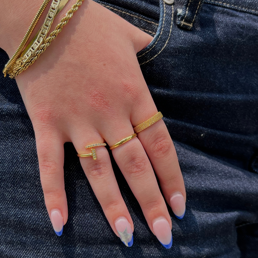 #Color_Acero inoxidable chapado en oro - Impermeable