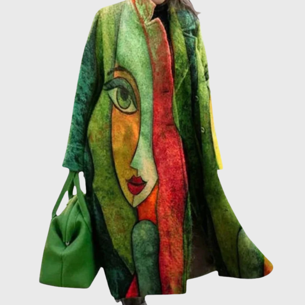 #Color_Diseño de rostro femenino verde