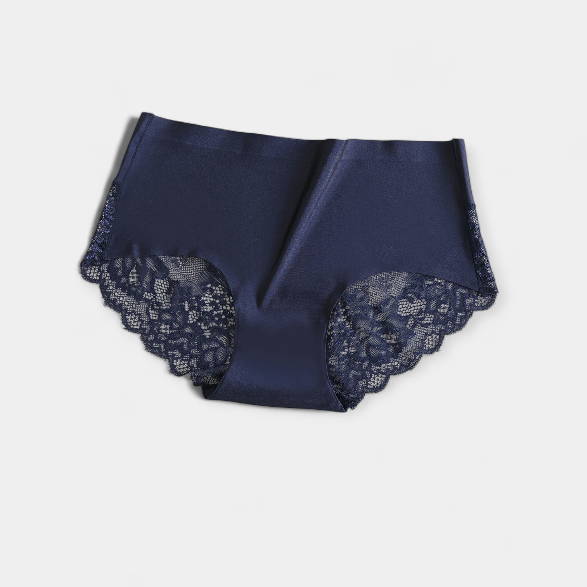 #Color_Set de 4 panties de satén con encaje en tonos oscuros